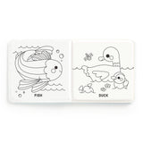 Pond Friends Color Magic Bath Book by Chronicle Books showing colorful underwater scenes for kids to enjoy during bath time.