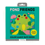 Colorful Pond Friends Color Magic Bath Book by Chronicle Books, featuring vibrant underwater scenes and playful aquatic characters.