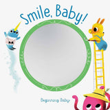 Cover image of "Smile Baby!" by Chronicle Books, featuring a colorful, playful illustration for children.