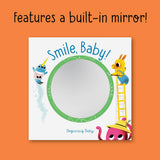 Cover of "Smile Baby!" book by Chronicle Books featuring a colorful, playful illustration of a smiling baby.