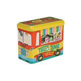 Book cover for "Taco Time" by Chronicle Books featuring colorful illustrations of tacos and playful typography.