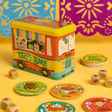 Cover image of Taco Time cookbook by Chronicle Books featuring colorful taco illustrations on the front.