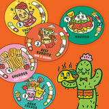 Cover image of Taco Time cookbook by Chronicle Books featuring colorful taco illustrations and vibrant typography.