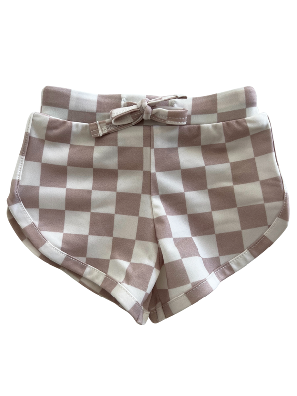 Tiramisu Checkerboard / Laguna Swim Short / UPF 50+ (Baby): 6-12M