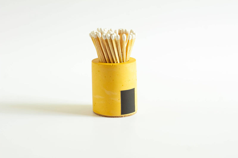 Cylinder Match Holder: Black / Rainbow