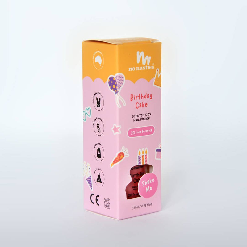 20 FREE Water Based Scented Scratch Off Kids Nail Polish: Cherry Berry - Bright Pink