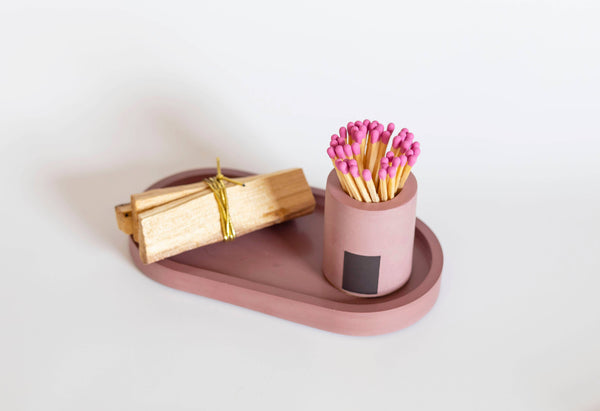 Limited Edition Acai 3 Piece Set w/  Gold Palo Santo: Pink