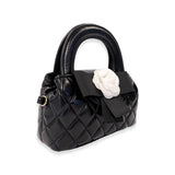 B1360 Floral Applique Quilted Bag (4 Colors): IVORY