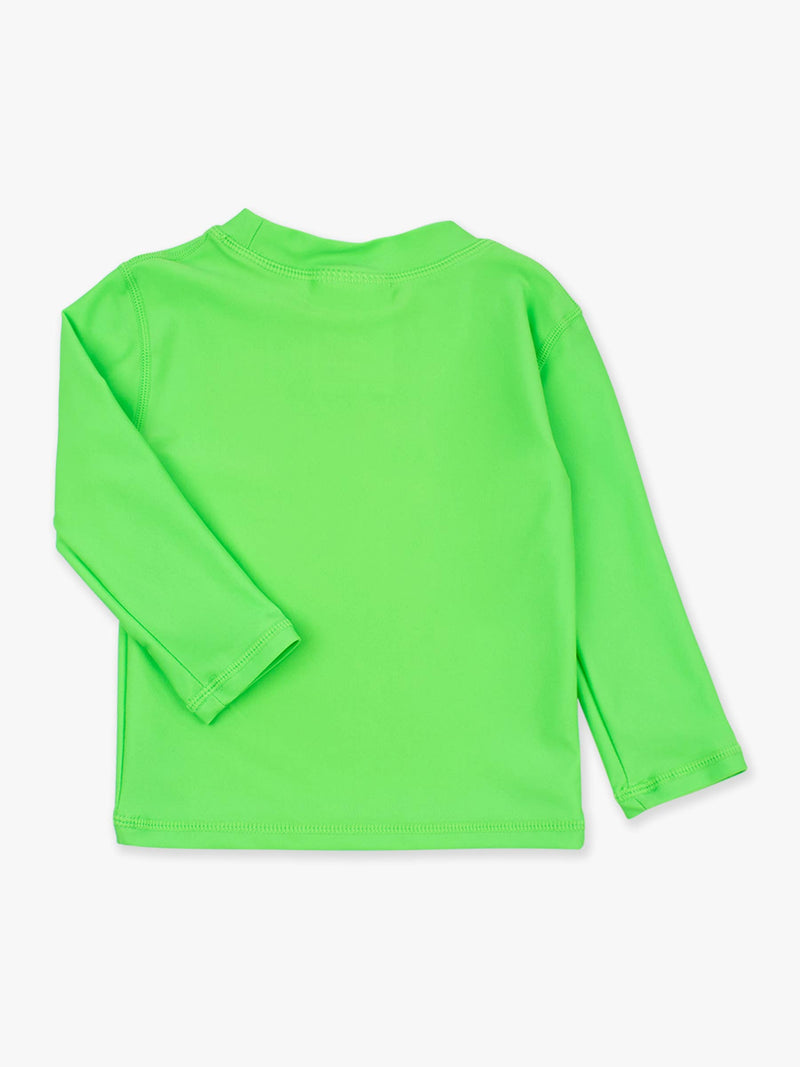 Boys Neon Lime Long Sleeve Rash Guard: Green