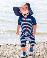 Kids Navy Sun Protective Hat: 6-12m