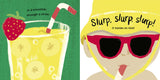 Illustration of a bunch of bananas from the book "Banana, Banana, Banana!" by Chronicle Books, showing bright yellow bananas on a white background.