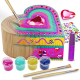 Paint Your Own Wooden Kids Heart Treasure Box