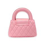 B1360 Floral Applique Quilted Bag (4 Colors): IVORY