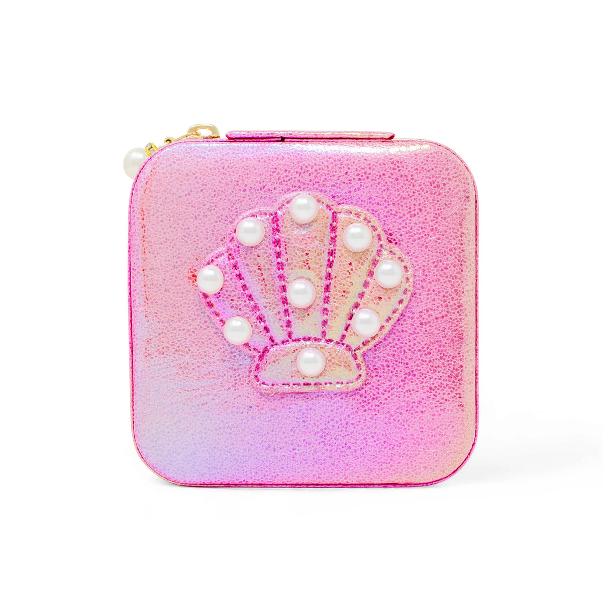 Mermaid Seashell Pearl Jewelry Box: Hot Pink