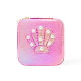 Mermaid Seashell Pearl Jewelry Box: Hot Pink