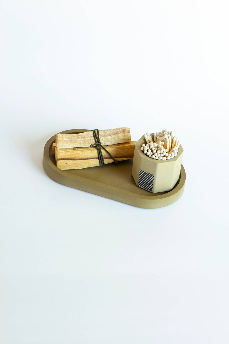 Candle Tray set 3-Piece Palo Santo: Navy
