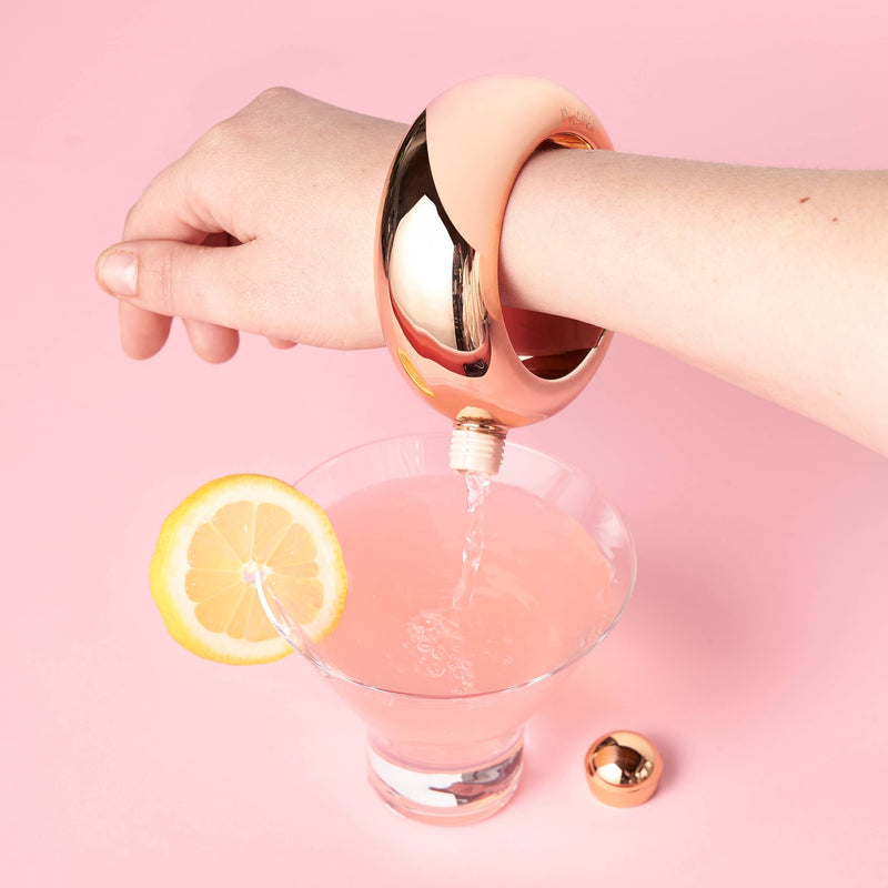 Rose Gold Plastic Bangle Flask