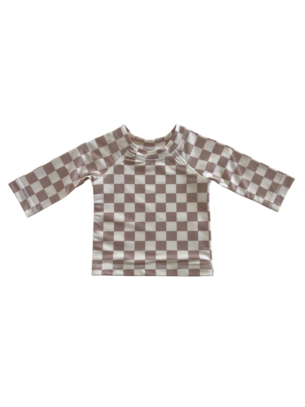 Tiramisu Checkerboard / Maui Rashguard / UPF 50+ (Baby)