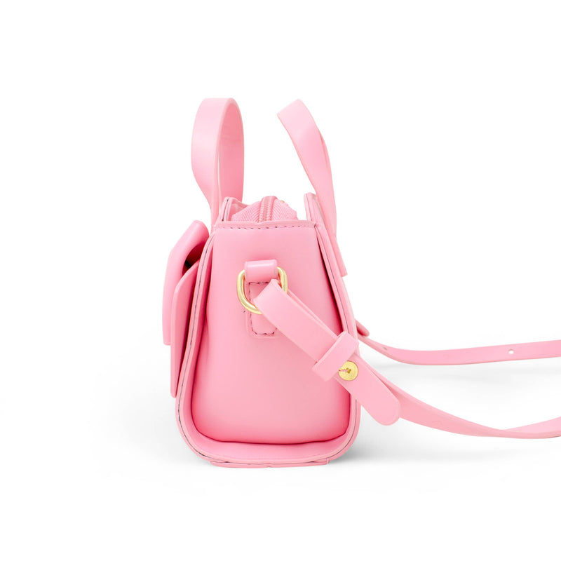 Big Bow Baguette Handbag: Pink