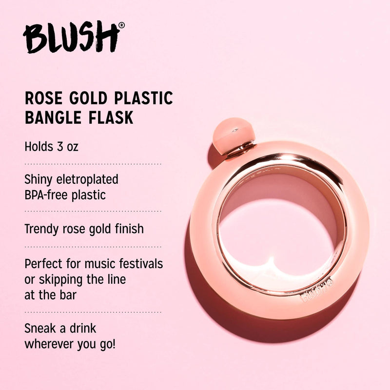 Rose Gold Plastic Bangle Flask