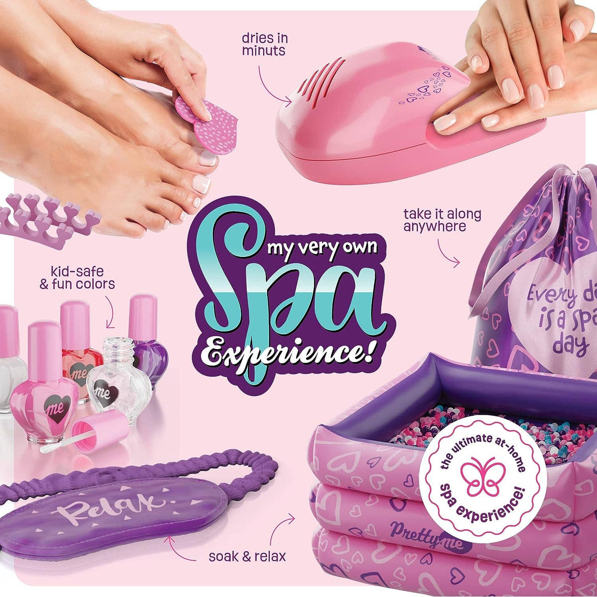 Spa Day Gift Set for Girls - Kids Manicure Pedicure Kit