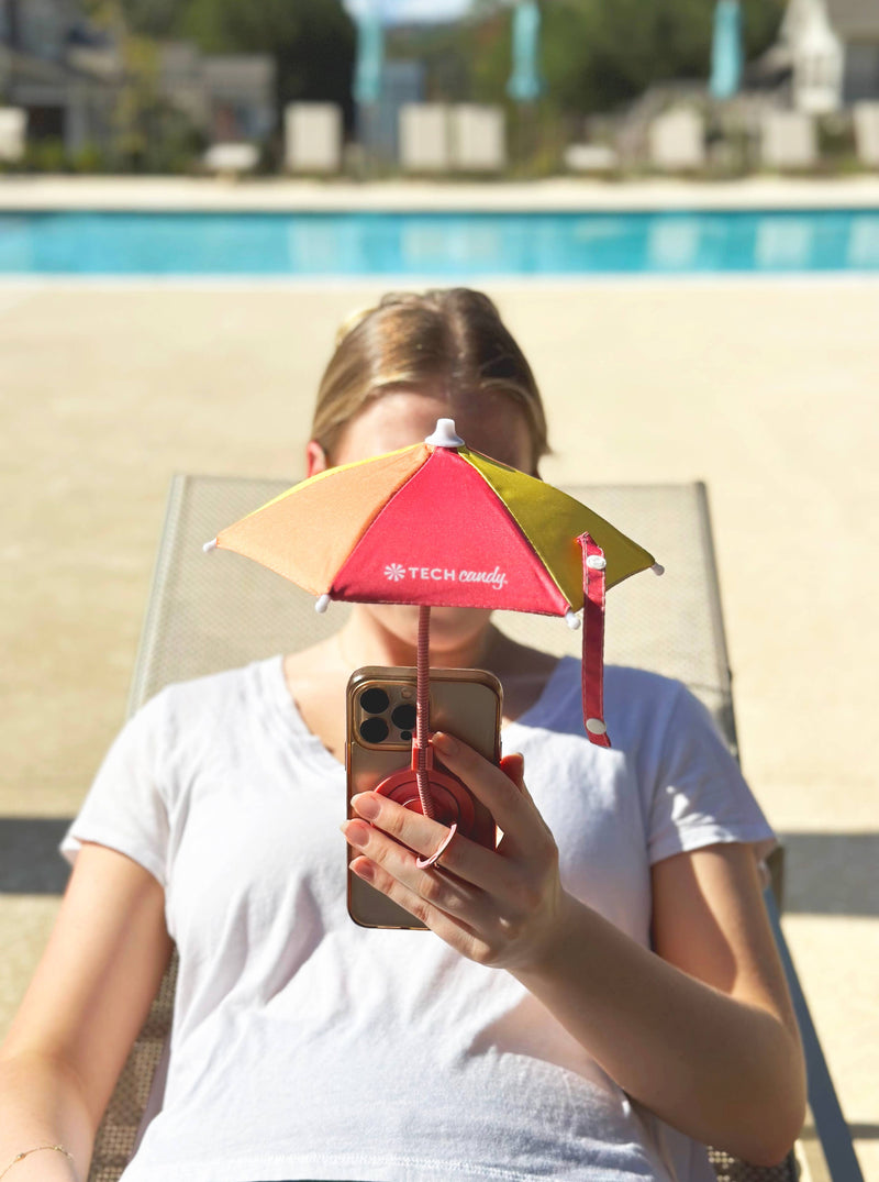 Screen Shade Magnetic Phone Umbrella : Pink/Orange/Yellow