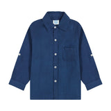 Remi Boy's Button Front Shirt Lapis Blue: 2