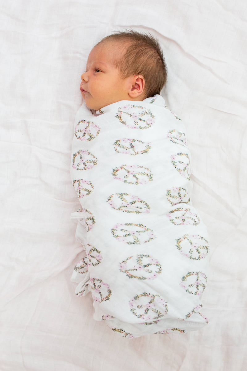 Deluxe Bamboo Swaddle - Peace