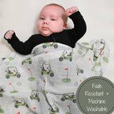 Baby Muslin Swaddle Blanket 47x47 Golf A Round