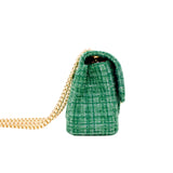 Classic Large Tweed Handbag: Green