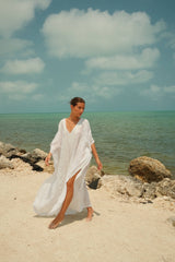 Seafoam metallic weave thobe by pītusa, featuring a traditional long Islamic garment with a shimmering metallic finish.