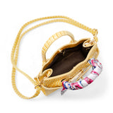 Vivid Crocodile Scarf Handbag: Orange