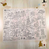 Silicone Reusable Coloring Mat Set Special Edition CHRISTMAS