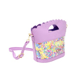 Girl's Little Mermaid Confetti Seashell Tote Bag: Blue