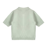 Palm Trees Embroidered Baby Shirt & Shorts Set (Organic): Sage Green