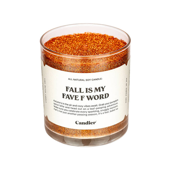 Fall F Word Candle