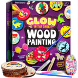 Glow-in-the-Dark Wood Painting Craft Kit for Kids, Art Kit