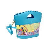 Girl's Little Mermaid Confetti Seashell Tote Bag: Blue