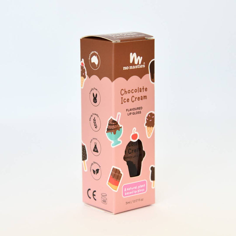 Natural Kids Lip Gloss Wands - Multiple Flavours available: Birthday Cake - Shimmery Cream Coloured