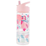 Stephen Joseph Gifts Shark Sip and Snack Bottle showing a colorful shark design with a lid and straw for kids.