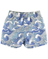 Boys Ocean Camo Swim Trunks: Blue
