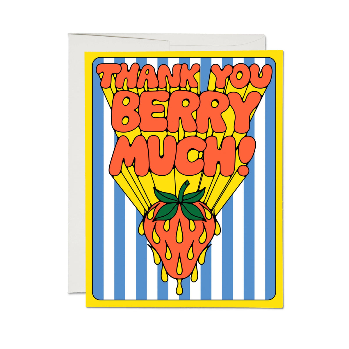 So Many Strawberries greeting card: Single