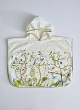 Tropical Chinoiserie Swim Poncho: Multi / 1-4 Y