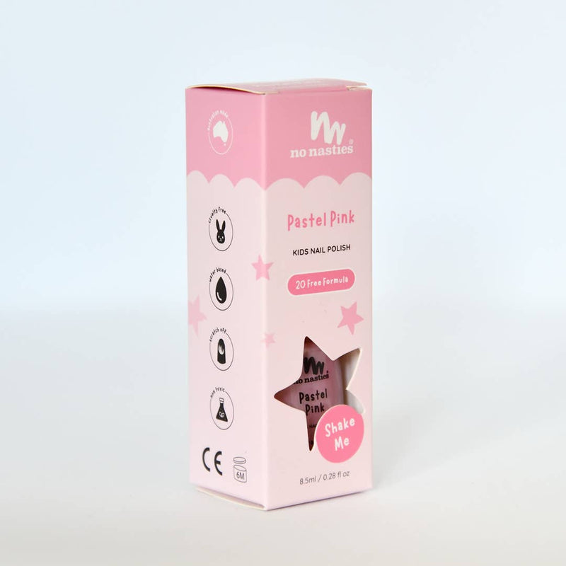 Pastel Pink Water-Based, Peelable Nail Polish for Kids