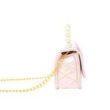 Mermaid Tail Pearl Handle Bag: Purple
