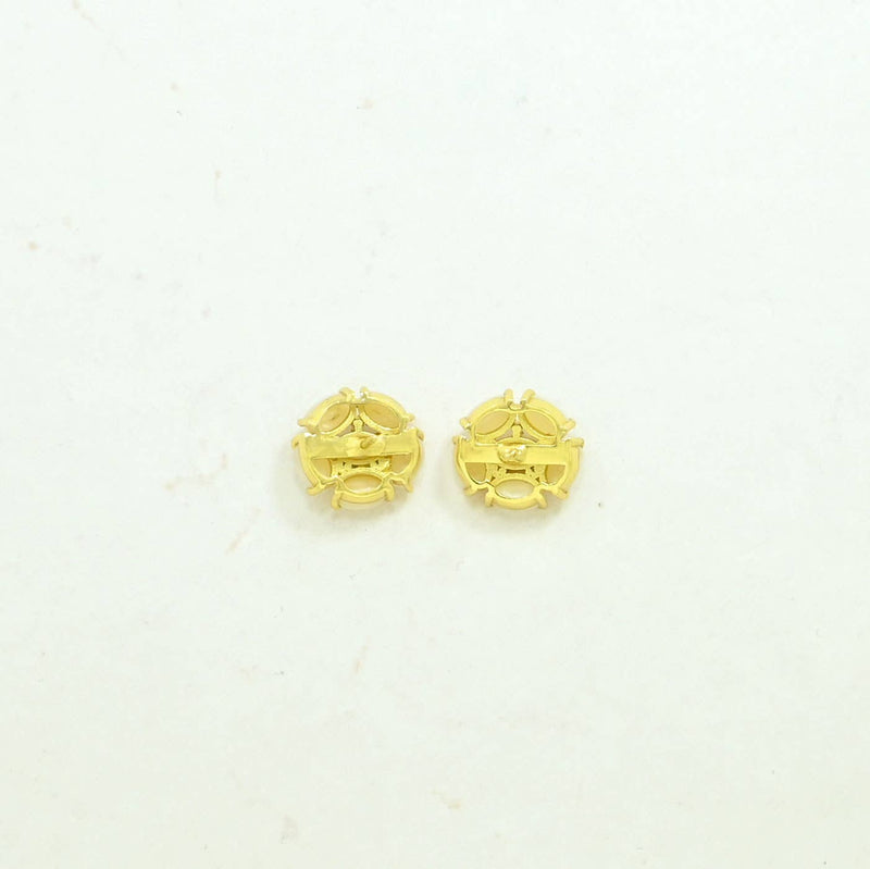 Briony Stud Earring Gold Plated - Natural Pearl