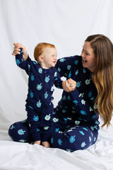 Holiday One-Piece Baby Pajamas_Hanukkah Dreidels: Unisex / Hanukkah Dreidels / 6-9m