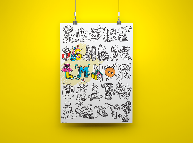ABC Giant Coloring poster