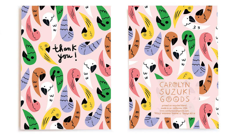 POLLY WANNA THANK YOU - Thank You Card Box Set of 6