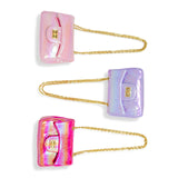 Shiny Dotted Heart Classic Handbag: Hot Pink